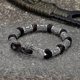 thumbnail image 4 of Pulsera de cuerda de Milán hecha a mano con nudos y hilo para amantes, distancia de 19 cm, color negro, 4 of 5