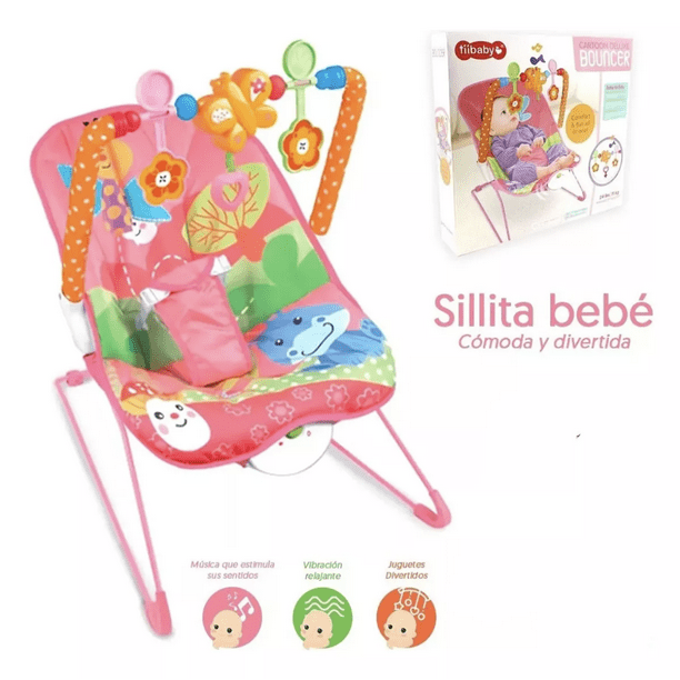 Silla Mecedora Multi Función De Bebe Musical Con Juegos Rosa