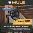 thumbnail image 4 of Mule Outdoor Wall Fan XL 18" Wet-Rated Wall Fan with 3 Speeds, Plug-In Mount, Matte Black, 4 of 10