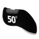 thumbnail image 2 of Funda protectora para cabeza de putter de hierro de lujo para palos de golf deportivos, de 48 degree a 60 degree 50 grados negro, 2 of 8