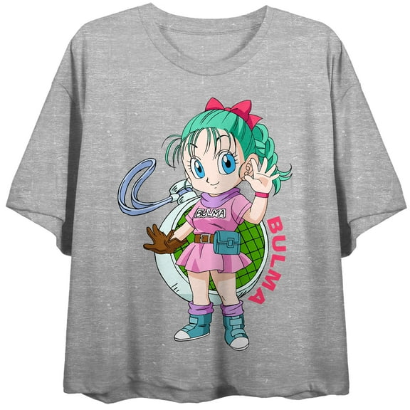 Dragon Ball Classic Bulma on Women's Athletic Heather Crop-M