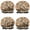 Retro Style Dachshunds, variant on Shower Caps,Saint Bernard Dog Breed and Flower Floral Waterproof Shower Cap for Women 4 Pieces,Double Reusable Hair Cover for Shower PEVA Elastic Stretch Hem