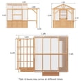 thumbnail image 2 of Erinnyees 11'x7' Outdoor Wood Greenhouse with Pergola, Heavy Duty Green House with Workstation & Staging Shelves,8MM Thick PC Panel, Top-hung Folding Windows, 2 of 8