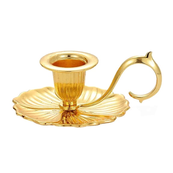 OIUR Vintage Candle Holder, Detachable Metal Candlestick Holders with Handle, Rustproof Taper Candle Holders for Christmas Wedding Home Decor