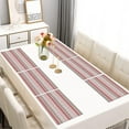 thumbnail image 2 of Red and White Christmas Striped Pattern Summer Placemats Table Placemats Set Of 6-Linen Kitchen Washable Placemats Table Mats 11.8"x17.7" Non-Slip Heat Resistant, 2 of 5