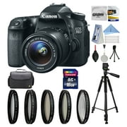 Canon EOS 70D Digital SLR Camera with 18-55mm STM Lens includes 16GB Memory + Large Case + Tripod + 5 Piece UV-CPL-FL-ND4-10x Filters + Dust Blower + Cleaning Kit 8469B009
