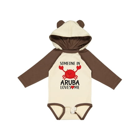 

Inktastic Someone in Aruba Loves Me Gift Baby Boy or Baby Girl Long Sleeve Bodysuit