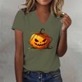thumbnail image 2 of Bovemsi Cute Summer Tops Loose‑Fit V‑Neck Graphic Short‑Sleeve Prints Fashion Outfits Clothes L, 2 of 4
