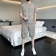 thumbnail image 3 of Conjuntos de camiseta y pantalones para hombre, trajes deportivos para correr, chándal básico barato, estampado liso, parte superior 5xl, ajuste regular, gráfico, S XL, ropa para hombre, 3 of 5
