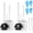 White, variant on 3 in 1 Toilet Brush and Plunger Set with Crevice Cleaning Brush, Toilet Plunger and Brush Set with Extra Long Handle, Plungers for Bathroom Accessories, Toilet Plunger with Holder, Black