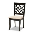thumbnail image 4 of Baxton Studio Mael Modern and Contemporary Sand Fabric Upholstered Espresso Brown Finished 5-Piece Wood Dining Set, 4 of 7
