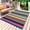 Yellow, variant on Mexican Style Outdoor Rug for Patio/Deck/Porch, Non-Slip Large Area Rug 3 x 5 Ft, Colorful Mexico Stripes Orange Purple Indoor Outdoor Rugs Washable Area Rugs, Reversible Camping Rug Carpet Runner