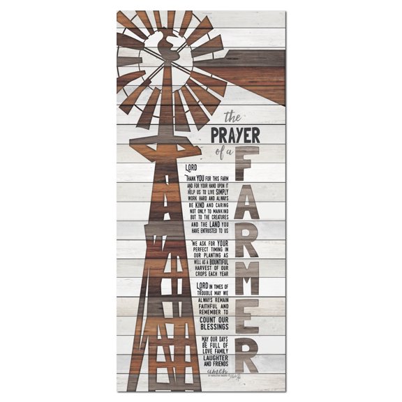 Gango Home Decor Country-Rustic The Prayer of a Farmer by Marla Rae (Printed on Paper); One 8x18in Unframed Paper Poster