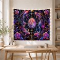 thumbnail image 5 of Luminous Resembling Moon With Mottled Surface Fish Shimmering, Mystical Fantasy for Space Lovers, Galaxy Room Decor, Housewarming Gift, Tapestry Wall Hanging for Bedroom and Dorm, 5 of 7
