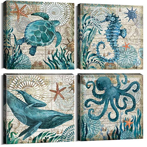 Octopus Wall Art Octopus Wall Decor Ocean Theme Nursery Decor Octopus Bathroom Decor Kids Bathroom Wall Art Under the Sea Nursery Wall Art