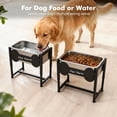 thumbnail image 6 of Elevated Dog Bowl, 2.4 Gallon Adjustable Stainless Steel Water Bowl for Large Breed, Dog Water Feeder, Pet Feeder with Full Metal Stand for Relief Joint Pressure, Easy Clean, 6 of 8