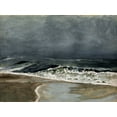 thumbnail image 2 of Barnes, Victoria 32x25 Black Ornate Wood Framed with Double Matting Museum Art Print Titled - Moody Sea I, 2 of 4