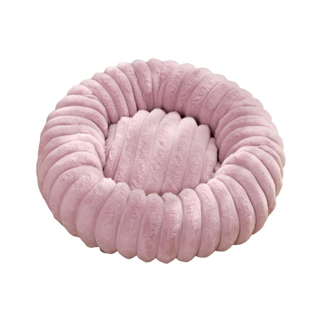 Cama para mascotas Donut, suave y cálida, para cachorros, perros pequeños, suministros para mascotas Violeta 40cm
