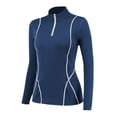 thumbnail image 2 of Minnieouse Ropa deportiva para mujer, sudadera de manga polar para Yoga, ropa para trotar, conjunto ajustado elástico fino para gimnasio conjuntos de ropa Azul marino SG Minnieouse AP013544-19, 2 of 6