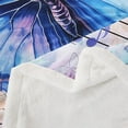 Blue Butterfly Blanket for Girls Boys Romantic Themed Throw Blanket