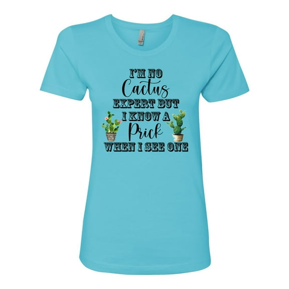 I know A Prick When I See One Ladies Short Sleeve T-shirt-Cancun-large