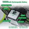thumbnail image 4 of COORHEIX Ventilador de piso con energía solar de 12 pulgadas, recargable, ventilador con batería de 18000 mAh, ventilador solar portátil para exteriores con 5 aspas, inclinación de 360 ​​° para exteri, 4 of 5