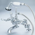 thumbnail image 2 of Water Creation F6-0008-01-CL Vintage Classic Adjustable Center Deck Mount Tub Faucet - Chrome, Silver, 2 of 5