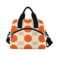 thumbnail image 6 of FORMRS Reusable Lunch Bag for Work School Leakproof Insulated Cooler with Adjustable Shoulder Strap, Orange Geometric Circles, 6 of 6