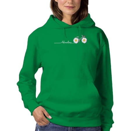 Daisy Bicycle Adventure Hoodie Women -Image by Shutterstock Female 4X-Large