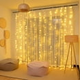 thumbnail image 6 of 300 LED Curtain String Lights, Twinkle Fairy Lights for Bedroom with 8 Lighting Modes, USB Christmas Lights for Party Home Bedroom Indoor Wall Room Christmas Decor (Warm White), 6 of 7