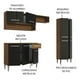 thumbnail image 3 of Cocina Integral Completa Emilly Pop 229 cm 2 Marrón Negro Madesa GREM229002, 3 of 7