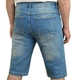thumbnail image 3 of Notus Men's Lightly Distressed Stretch Denim Jean Shorts - Comfortable & Durable Summer Wear Vintage Blue 36, 3 of 3