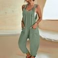 thumbnail image 2 of Nmmued Overalls for Women Loose Fit, Baggy Overalls for Women, Wide Leg Overalls for Women, Casual Jumpsuits for Women, Loose Jumpsuits for Women, Green 1 L, 2 of 5