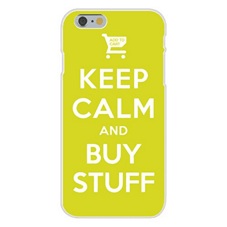 Apple iPhone 6 Custom Case White Plastic Snap On - Keep Calm and Buy Stuff 