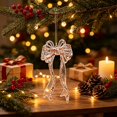 thumbnail image 4 of JeashCHAT Clear Acrylic Christmas Ornaments, Transparent Bow Hanging Ornaments with Glitter Sequins, Christmas Tree Decorations Xmas Gifts, 4 of 6