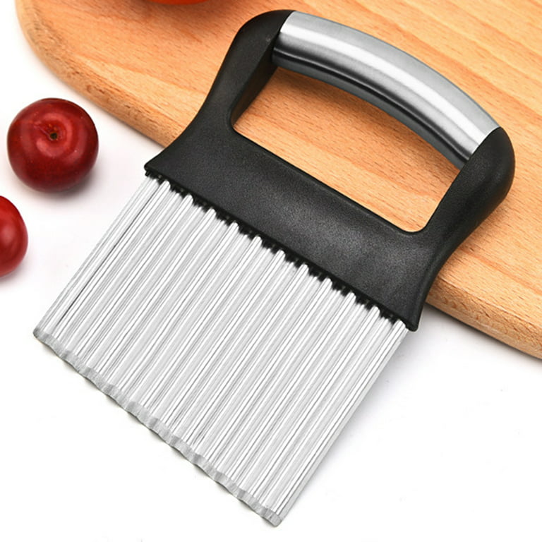 Potato French Fry Cutter Kitchen Tool Wavy Knife Thin Slicer Potato Wave  Knife Gridder Wolf Tooth Potato Cutting Tool