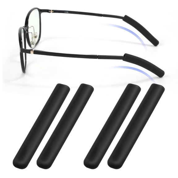2 Pairs Silicone Eyeglasses Temple Tips Sleeve Non-slip Glasses Retainers Lightweight Soft Ear Sock Sleeves for Sunglasses Reading Eyeglasses
