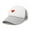 Light Gray White, variant on Pixel Heart Embroidered Valentines Mesh Trucker Hat in Hot Pink White