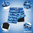 thumbnail image 3 of Bañador LUCOWEE para niños, diseño de ballena azul, antirozaduras, UPF 50+, tallas 7-8, 3 of 9