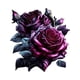 thumbnail image 2 of Cotton Short Sleeve T-Shirt'S Floral Rose Print T-Shirt, Casual Crew Neck Short Sleeve, 100% Polyester Knit Fabric, all Season Fashion, 180gsm - Black, 2 of 7