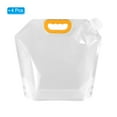 thumbnail image 3 of Uxcell 5L Collapsible Water Container Bag, Plastic Storage Jug Folding Water Bag, 4 Pack Clear, 3 of 6