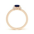 thumbnail image 2 of ANGARA Natural Oval 1.55 ct Blue Sapphire and Diamond Halo Ring in 14K Rose Gold for Women (Size-8x6mm) | September Birthstone, Anniversary, Jewelry Gift for Women | Natural Blue Sapphire Ring, 2 of 8