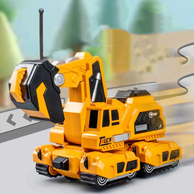 YIMWNYI Dinosaur Excavator Toy, Transformable Robot, Track Wheels, Interactive Play, Perfect Gift for Fans of Dinosaurs and Excavators, Safe ABS Plastic, Enhances Hand-Eye Coordination