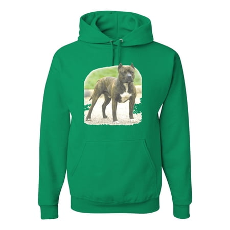 Wild Bobby, Pitbull Dog Animal Pet Lover, Dog Lover, Unisex Graphic Hoodie Sweatshirt, Kelly, Small