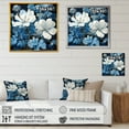 thumbnail image 4 of Designart "Minimalist Flowers: Blue And White Geraniums I" Geraniums Canvas Prints, 4 of 7