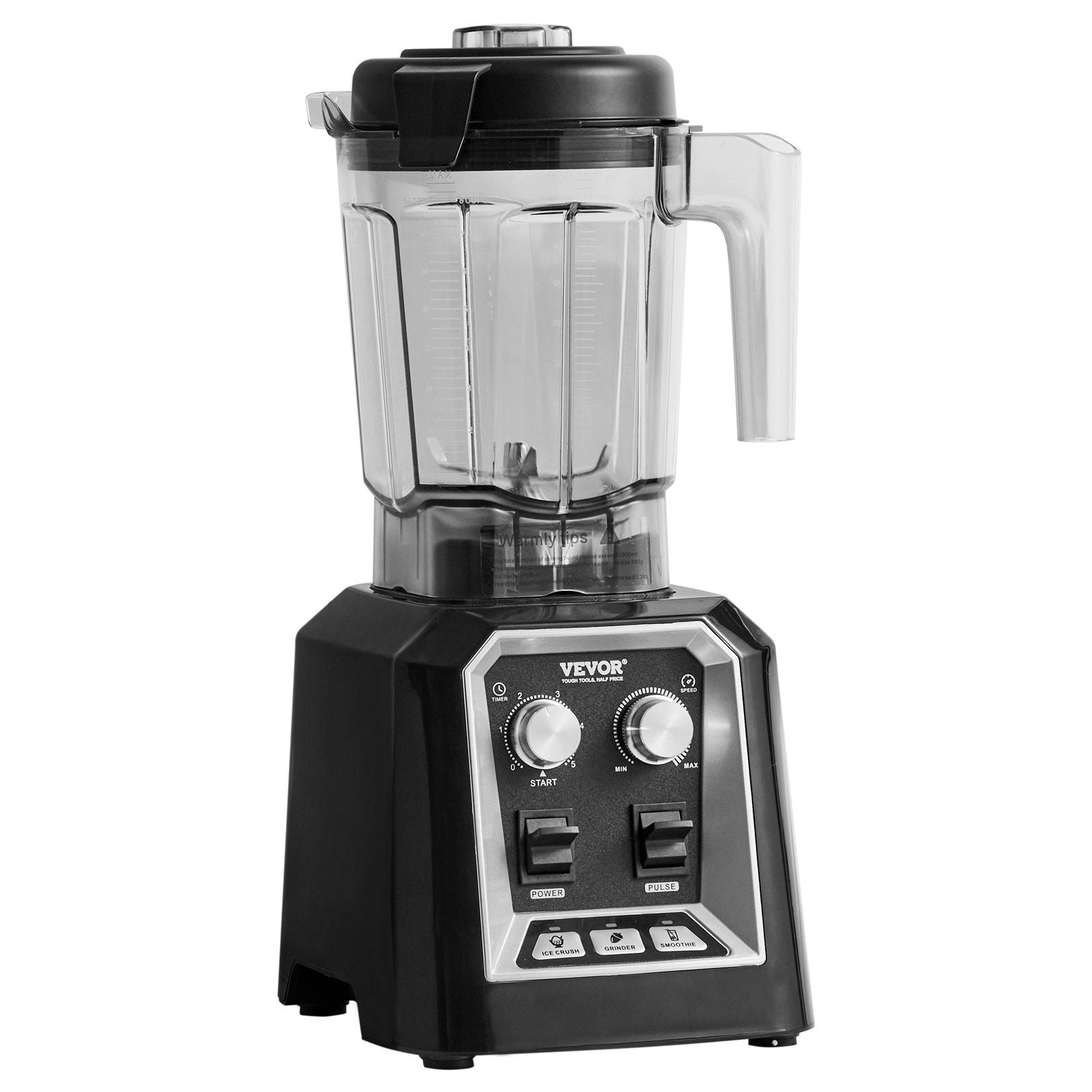 High-Performance Blender, 68 oz Jar, 3-Speed Stainless Steel Blender for Frozen Drinks, Peree & Crushing Ice, Commercial Grade, Black