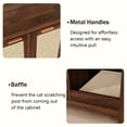 thumbnail image 5 of 33'' Cat Litter Box Enclosure with Rattan Door,Hidden Litter Cabinet Furniture with Cat Scratch Pad for Living Room, Walnut, 5 of 8