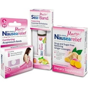 Sea-Band Mama! Maternity Kit that Includes: 1 Pair of Anti Nausea Bands, Drug-Free Nausea Relief Ginger Lozenges, and Aromatherapy Calming Rollette