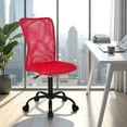thumbnail image 2 of YYEAN Home Office Chair Ergonomic Mid-Back Mesh Desk Chair Computer Armless Executive Task Chair Lumbar Support Armrests Swivel Rolling PC Chairs Small Meeting for Adults,Red, 2 of 9
