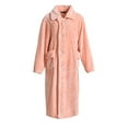 thumbnail image 3 of POIUYTR Women's Plush Long Robe Warm Soft Fleece Bathrobe Button Up Housecoat Winter Fuzzy Spa Bath Robe Loungewear Sleepwear with Pockets, 3 of 5